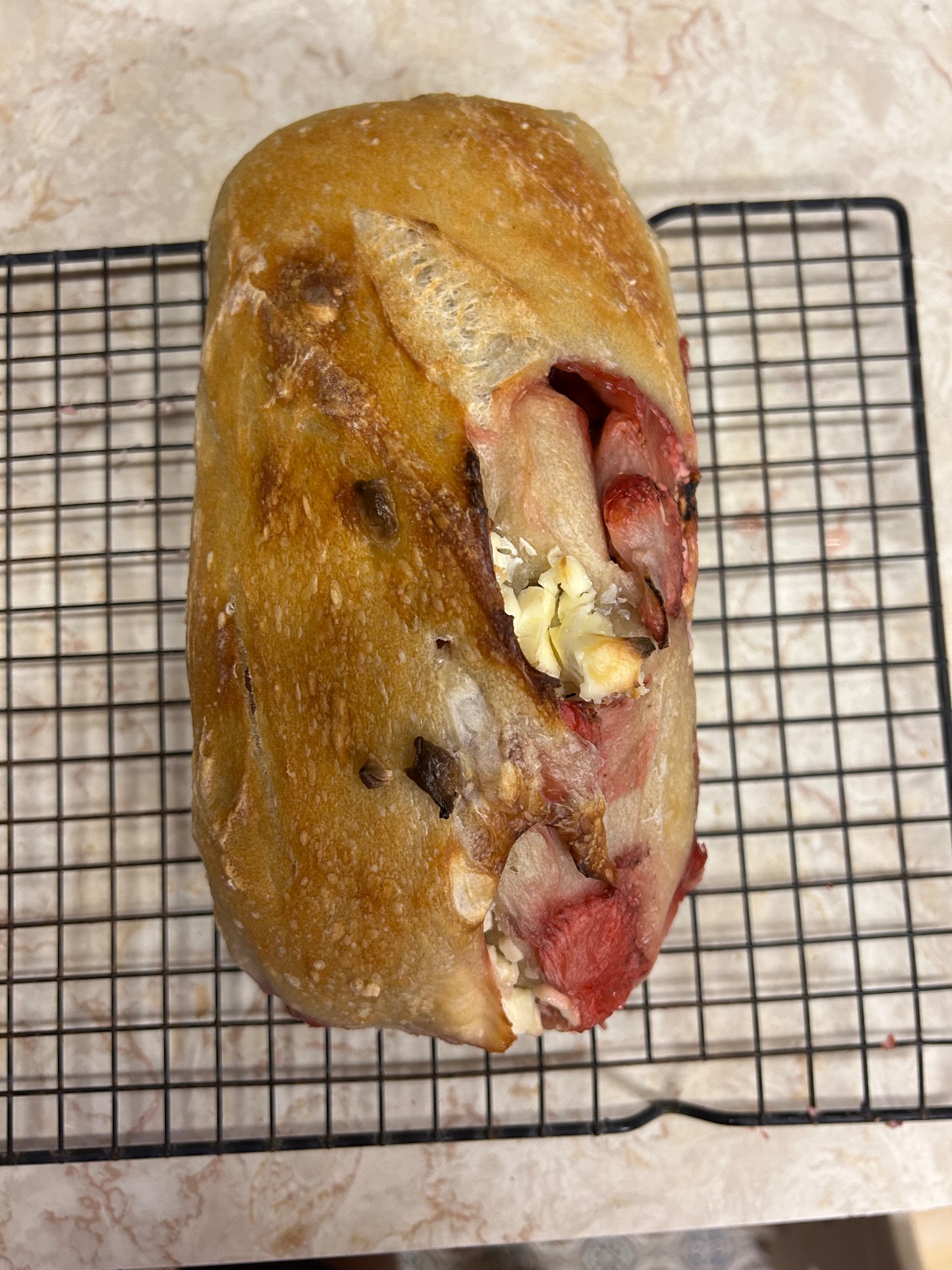 Strawberry Cream Cheese Sourdough Bread